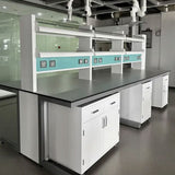 Island Lab Work Bench with Mobile Cabinets for Flexible Experiment Setups